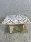 Tiled topped white painted occasional/coffee table approx 68cmx x54cm x 44cm