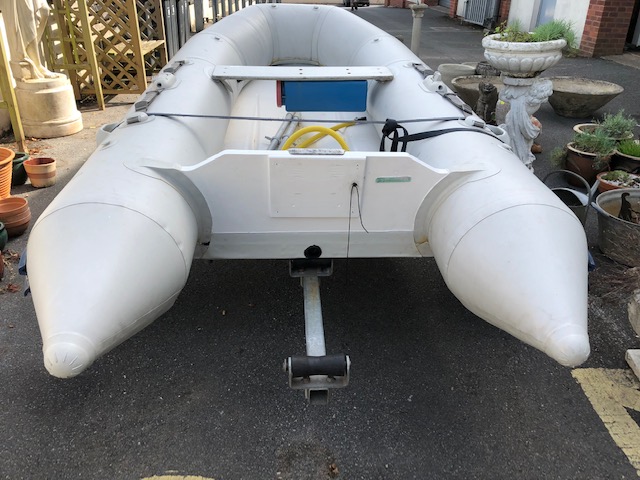 Bombard Ridged Inflatable RIB boat model AX 5001 approx 10ft long on road trailer with winch and - Image 17 of 23