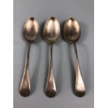 Silver hallmarked Victorian spoons for Sheffield 1898 by maker James Deakin & Sons (John & William F