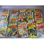 Marvel comics, collection featuring the HULK from the 1970s scattered numbers ranging from 124-