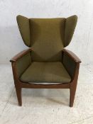 Mid century wing backed parker knoll armchair