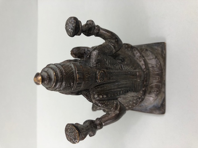 Oriental interest, patinated Indian bronze statue of Brahma approximately 15cm high - Image 5 of 11