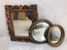 Collection of three mirrors to include one porthole style