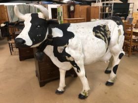 Lifesize Cow. We are looking for a home for SIMEY a Lifesize fiberglass Black and White cow know