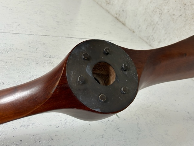 Wooden Propellor with metal central boss plate approximately 198cm long - Image 2 of 4