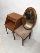 20th century furniture, 1970s CHIPPIE telephone table with pull out stool and pull out writing space