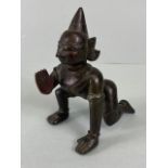 Antique Indian Bronze Hindu Figure of Krishna crawling as a child approximately 11cm high