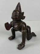 Antique Indian Bronze Hindu Figure of Krishna crawling as a child approximately 11cm high