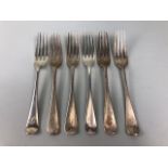 Silver Hallmarked Victorian forks, six in total hallmarked for London dated 1899 by maker Wakely &