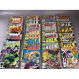 Marvel Comics, featuring The Hulk copies from the 1980s scattered numbers from 250- 298 (