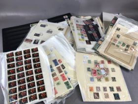 Stamps, Philately interest, collection of Stamps in an Album and loose, covering G.B, Europe, The