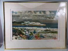Paintings, Framed Water colour painting of some where on the Devon coast line, illegible signature