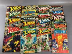 Marvel Comics, a collection of comics featuring the X-MEN English and US copies from the 1960s,70s,