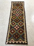 Maimana Kilim runner, approx 190cm x 61cm