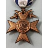 Military interest, Bavarian Military Merit Cross 3rd Class and a Belgian Independence Medal, both