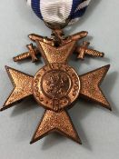 Military interest, Bavarian Military Merit Cross 3rd Class and a Belgian Independence Medal, both