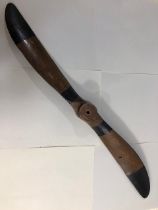 Military Interest, a vintage wooden propeller approximately 144cm in length
