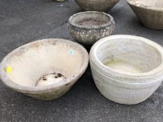 Collection of three garden planters/ pots