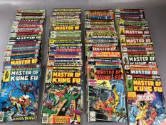 Marvel comics, collection of comics featuring MASTERS Of Kung FU, from the 1970s and 80s, numbers