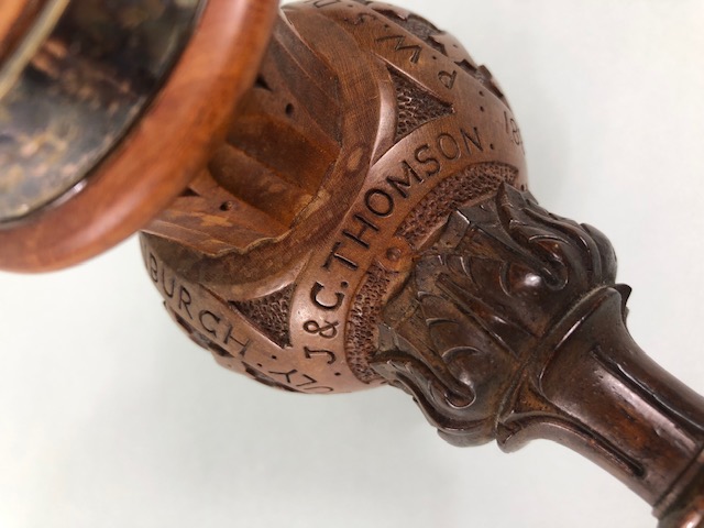 Railway / Treen interest, Antique Victorian Wooden presentation Gavel. given for the launch of the - Image 10 of 12