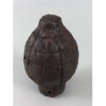 Military interest, WW1 French Trench raiding Club/Mace head, cast Iron pineapple type with 2