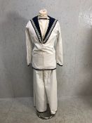 Military interest, WW2 British royal Navy Ratings White canvas Overseas uniform,comprising of Pull