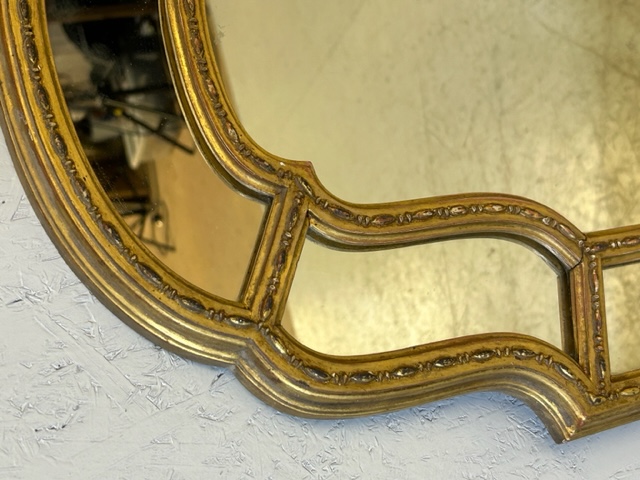 Antique Ornate Gilt framed mirror approx 45 x 85cm - Image 3 of 6