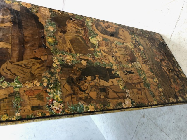 Victorian decoupage room divider / screen, approx 228cm in length x 183cm in height - Image 8 of 31