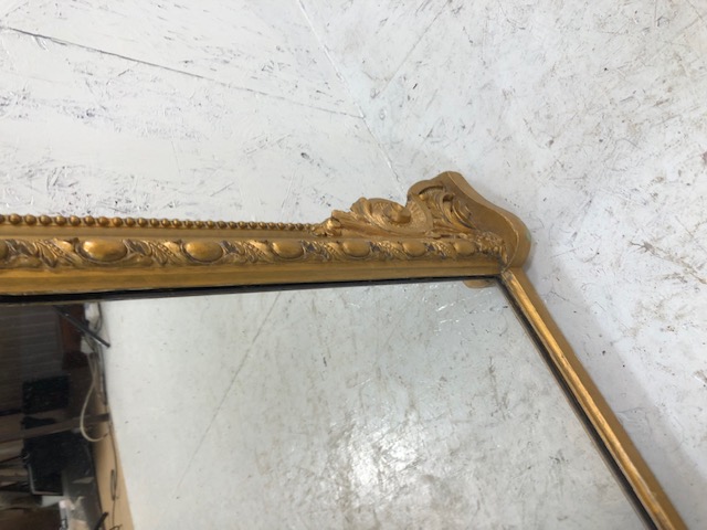 Gold gilt over mantle mirror with plank back and original glass approx 101cm x 65cm - Image 6 of 8