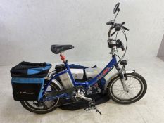 Electric bike by Axcess Shetland. Folding electric bike with extras to include panier saddlebags and