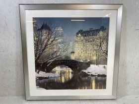 Decorators Interest, Modern framed Artko Ltd print Twilight in Central Park by Rod Chase ,
