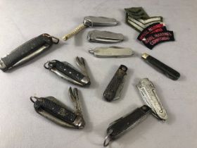 Military interest, collection of military pocket or jack knives various dates from 1941 through to