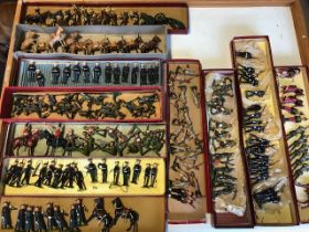 A collection of Britons soldiers various regiments and figurines A/F