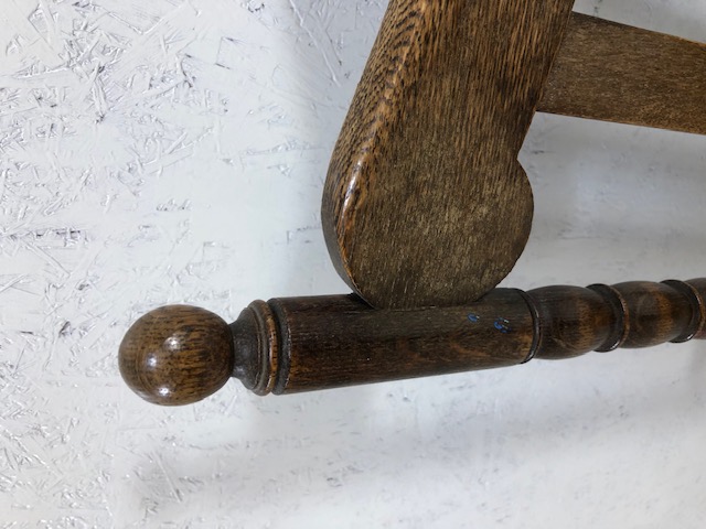 Antique furniture, High slat back bobbin chair with rush seat possibly Scottish approximately - Image 4 of 7