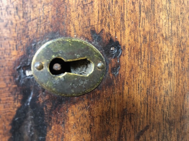 Victorian stained pine chest of five drawers with turned handles on turned feet, approx 93cm x - Image 8 of 8