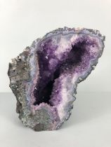 Geological, Crystal , Fossil interest, Madagascan Amethyst crystal cathedral approximately 25cm