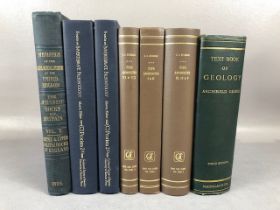 Antique and vintage books on geology and fossils, SS Buckman, type Ammonites reprint 1976, Vols 1,