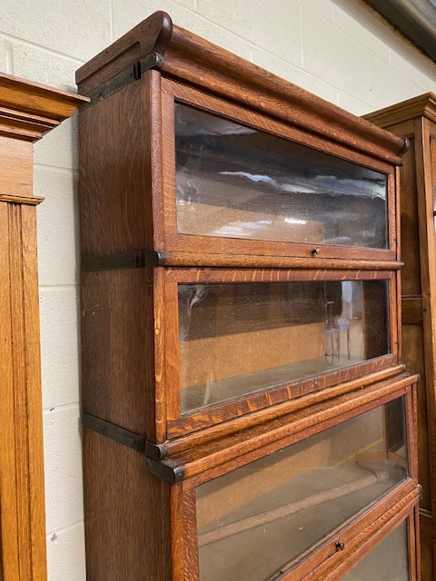 Vintage Globe Wernicke sectional bookcase, with six glass-fronted shelves, approx 87cm x 29cm ( - Image 3 of 13