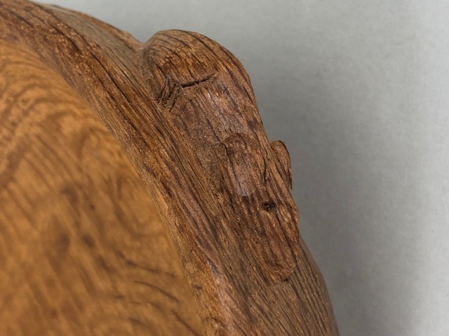 Robert 'Mouseman' Thompson (Kilburn), a Mouseman Oak Nut Bowl with carved mouse signature, approx - Image 3 of 8