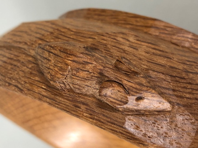 Robert 'Mouseman' Thompson (Kilburn), a Mouseman Oak Nut Bowl with carved mouse signature, approx - Image 4 of 8