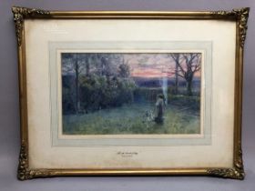 LAURA HAYNES, watercolour 'At the Break of Day', signed lower left, approx 30cm x 18cm