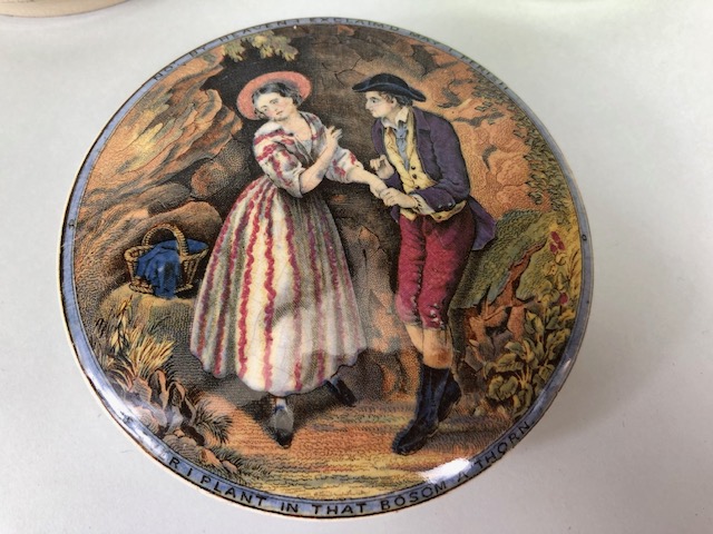 STAFFORDSHIRE POT LID POTLID PRATTWARE: Selection of 19th century Prattware potlids various ( - Image 7 of 15