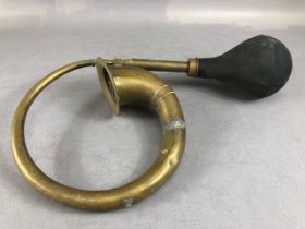 Working vintage brass car horn