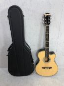 Martin Smith acoustic guitar, model W-401E-N, in Hiscox hard carry case