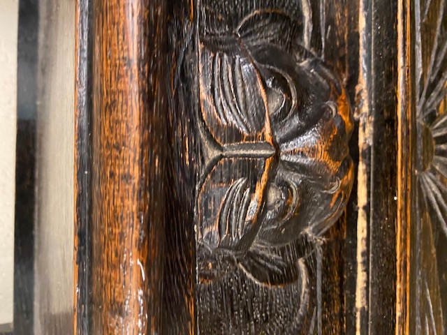 Green Man heavily carved hall stand, approx 100cm wide x 205cm tall (A/F) - Image 7 of 11