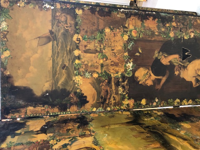Victorian decoupage room divider / screen, approx 228cm in length x 183cm in height - Image 24 of 31