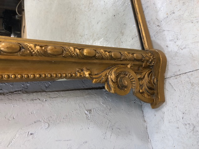 Gold gilt over mantle mirror with plank back and original glass approx 101cm x 65cm - Image 3 of 8
