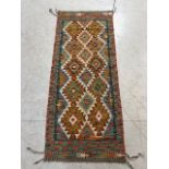 Chobi Kilim runner, approx 155cm x 64cm