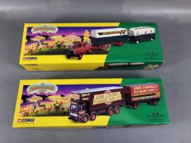 Vintage Toys, two Corgi Showman's range trucks being Pat Collins Fair, Scammell Highwayman Ballast