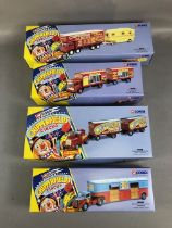 Corgi Classics Circus Showman's Range, Four Chipperfield's circus trucks in original boxes with